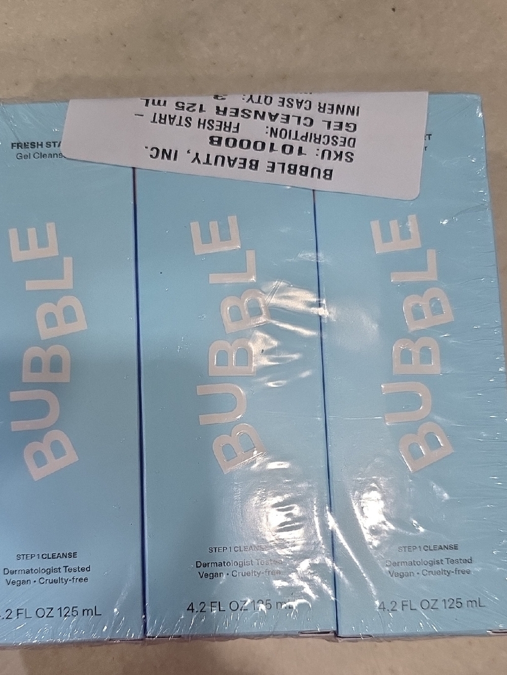 3 Pack Of Bubble Fresh Start Gel Cleanser - Light Blue